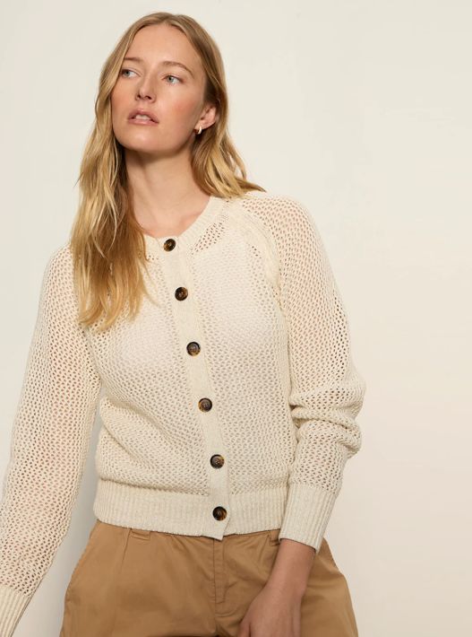 Metallic Open Knit Cardi