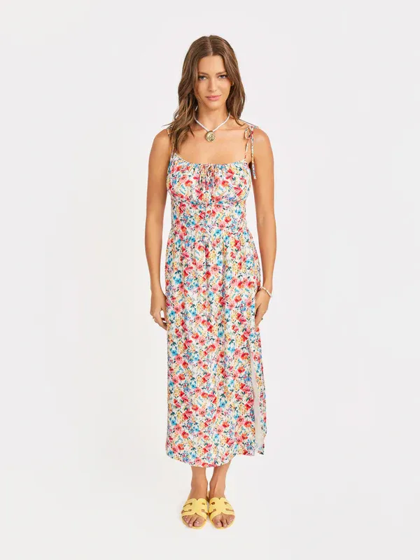 Cove Tie Straps Midi Dress
