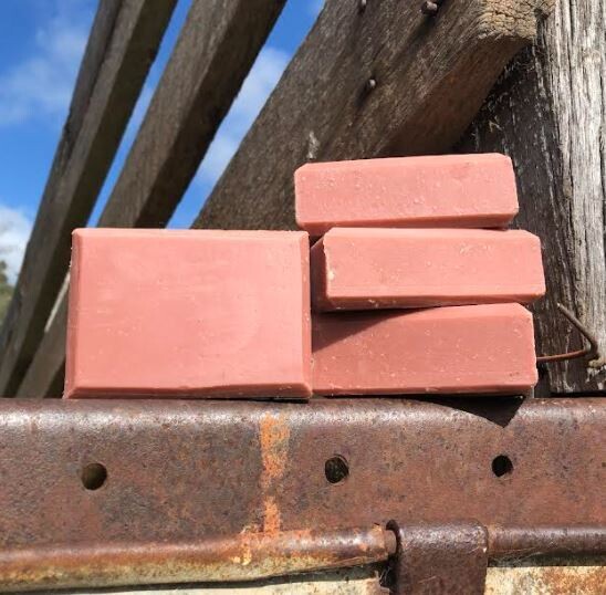 Rose Geranium and Pink Clay Goat Milk Soap - Naked