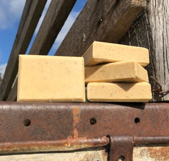 Honey, Oats and Chamomile Goat Milk Soap - Naked