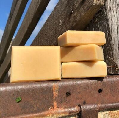 Lemongrass and Calendula Goat Milk Soap - Naked