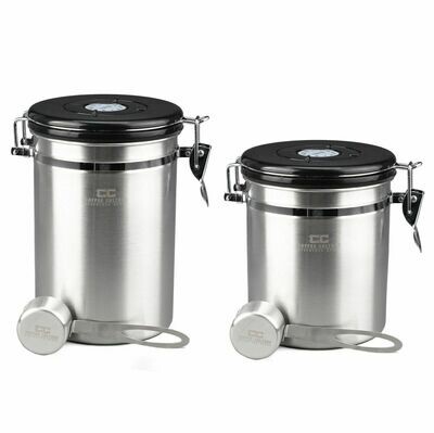 Coffee Culture Stainless/Canister - Black/Brushed Stainless