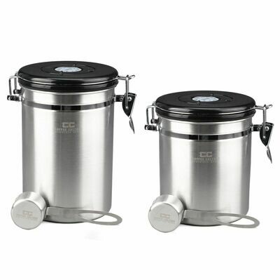Coffee Culture Stainless/Canister - Black/Brushed Stainless Coffee Culture Stainless/Canister - Black/Brushed Stainless