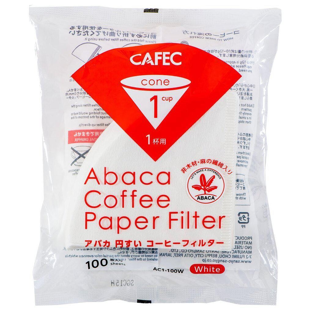 Cafec - 1 Cup  ABACA Filter Paper - 100 pack