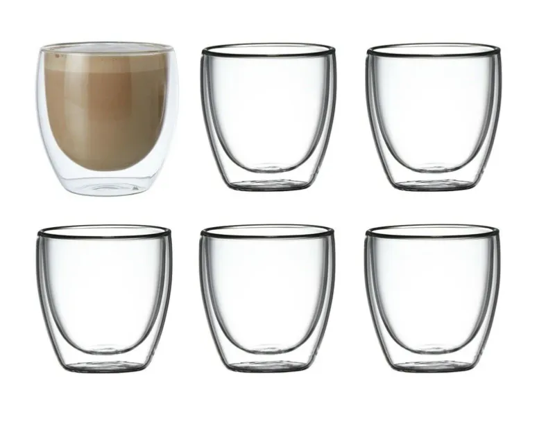 Coffee Culture Java Double Wall Latte/Tea Glasses Set Of 6* 250ml
