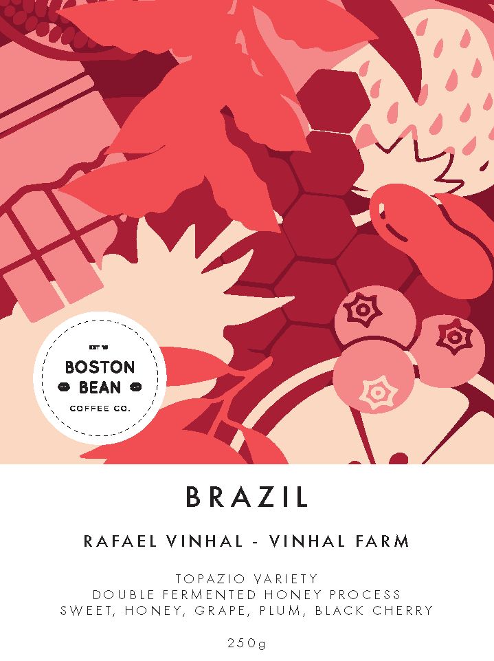 Brazil - Rafael Vinhal - Double Fermented -Honey Process - SINGLE ORIGIN, Size: 250g