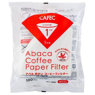 Cafec - 1 Cup  ABACA Filter Paper - 100 pack