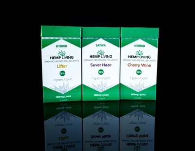 HEMP LIVING - Pre Rolled - Assorted Flavors - 5 count
