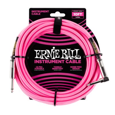 Ernie Ball Insutrment Cable (10FT Rose)