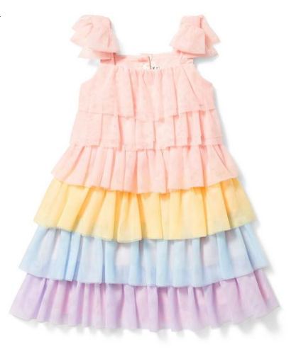 Janie And Jack Pink Lemonade Juno Valentine Tiered Dress -18-24 months