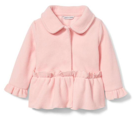 Janie And Jack Fleece Peplum Jacket -12 to 18 months