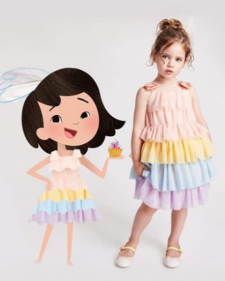 Janie And Jack Pink Lemonade Juno Valentine Tiered Dress -18-24 months