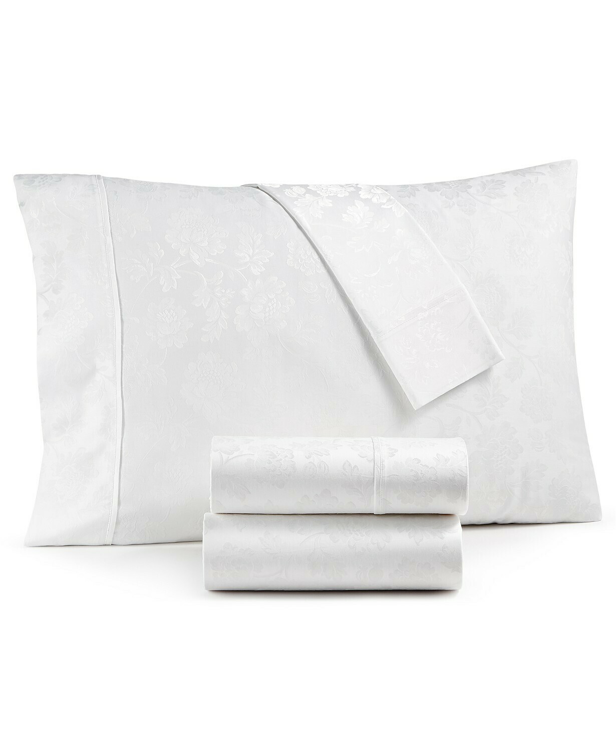 Fairfield Square Collection, 1000-Thread Count 4-Pc. Floral Jacquard Sateen Sheet Set