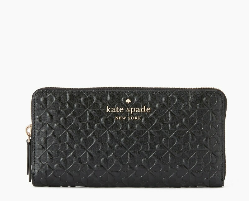 Kate Spade, hollie spade clover geo embossed large continental wallet