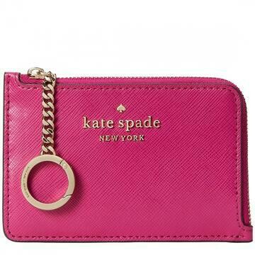 Kate Spade, Staci Colorblock Medium L-Zip Card Holder in Pink Multi