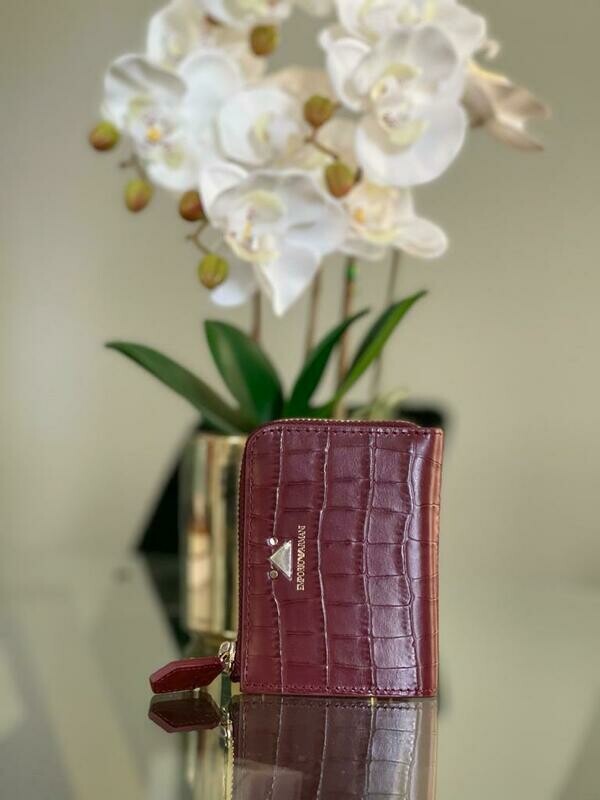 Emporio Armani, Maroon  woman wallet