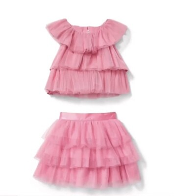 Janie And Jack, JUNO VALENTINE TIERED TULLE TOP and Skirt  - 18 -24 months