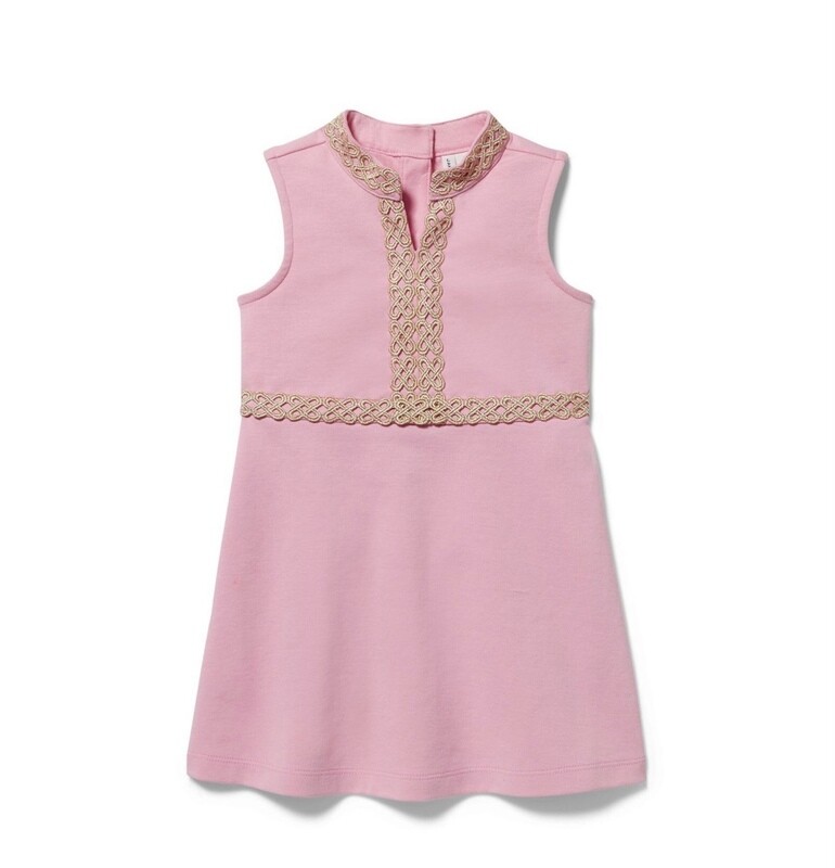 Janie And Jack, BROCADE TRIM PONTE DRESS - size: 6-12 months