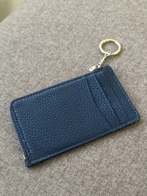Kate Spade, Small L-Zip Card Holder in Dark blue