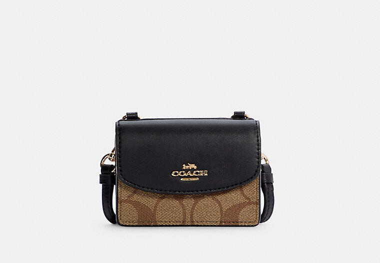 COACH, Mini Wallet On A Chain In Signature Canvas