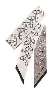 Coach , Signature Silk Skinny Scarf