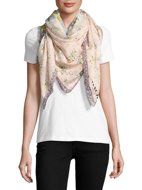 Coach , Signature Silk Square Scarf