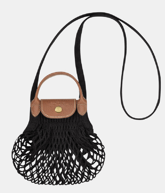 Longchamp, LE PLIAGE FILET XS MESH BAG -Black