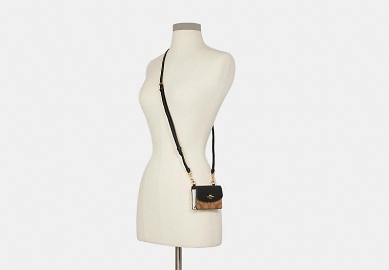 COACH, Mini Wallet On A Chain In Signature Canvas