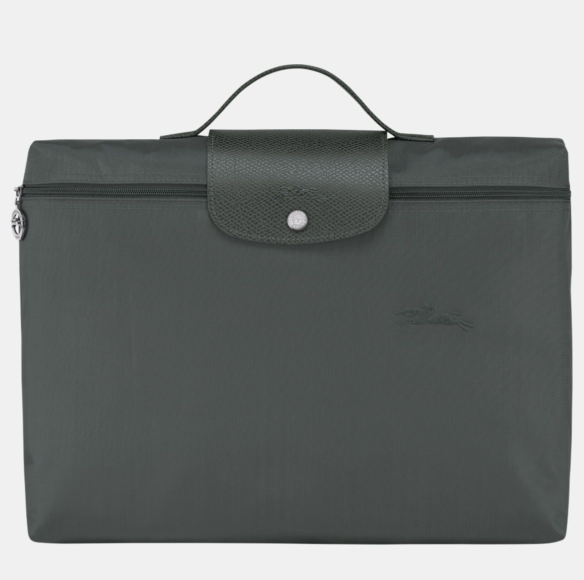 Longchamp Le Pliage Green Recycled Canvas Briefcase, Gray