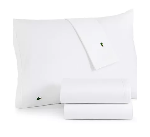 Lacoste Solid Cotton Percale Sheet Set (queen)