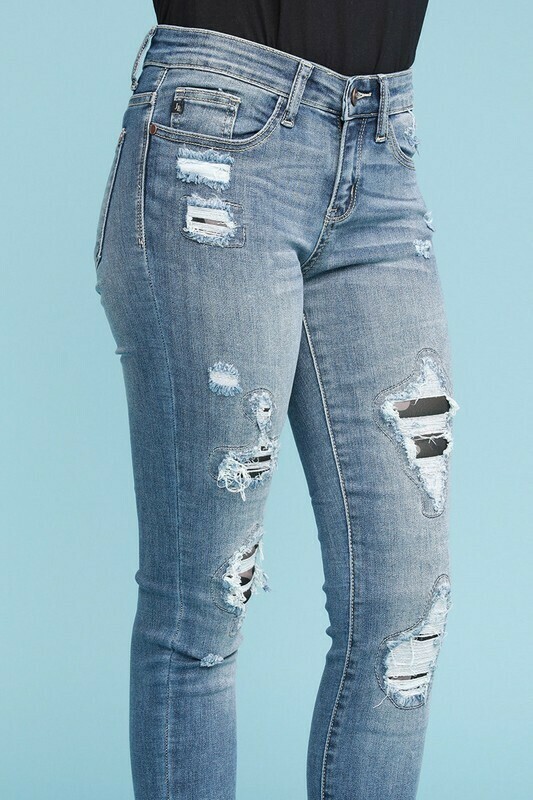 Judy Blue X Camo Destroy Jeans