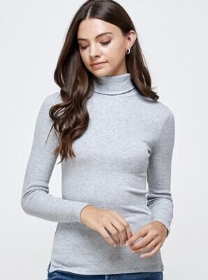 Ribbed Turtleneck Top