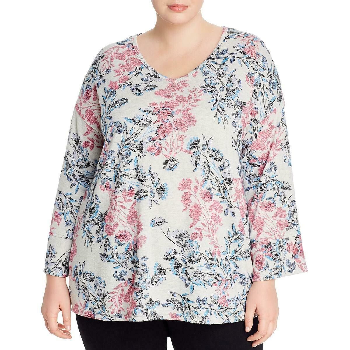 CP X Floral Knit V-Neck Tunic