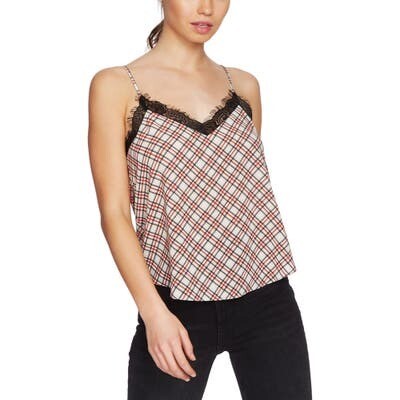 1.State Plaid Lace Dress Cami*CLEARANCE*