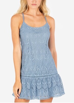 Blue Lace Slip Dress