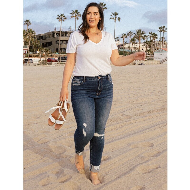 Vervet X HR Dist Crop Jeans V2173-P