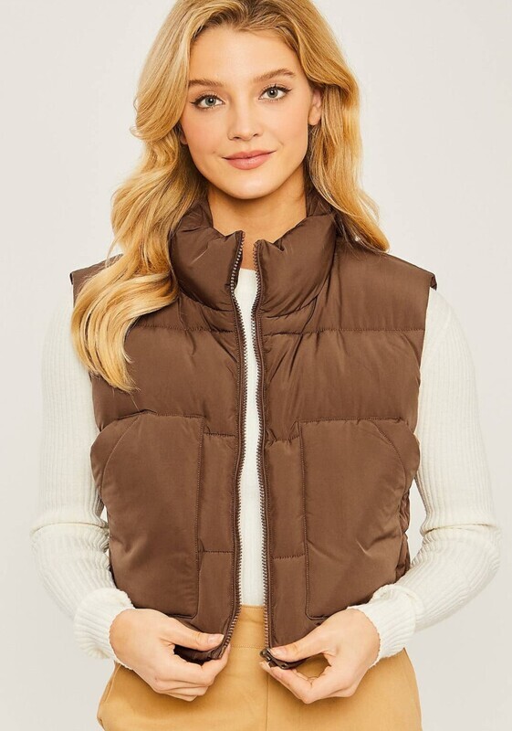 Crop Puffer Vest