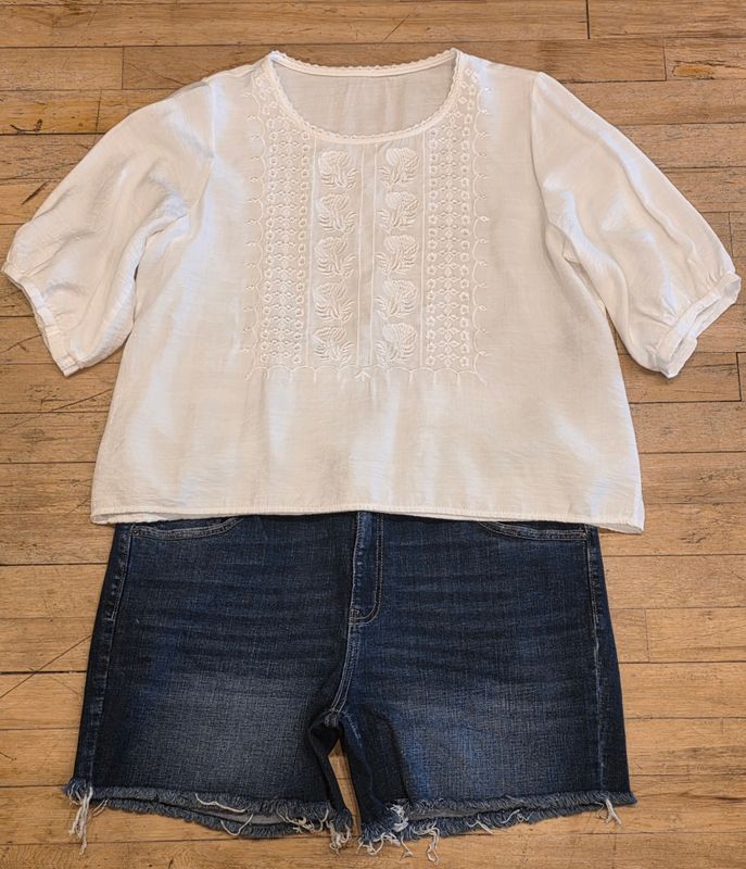 DT X Embroidered Cotton Top