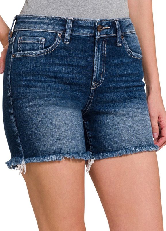 ZE Fray Hem Denim Shorts.