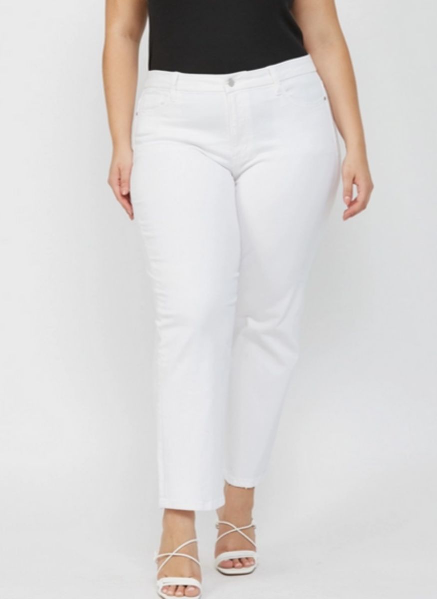 Mica X Straight Ankle White