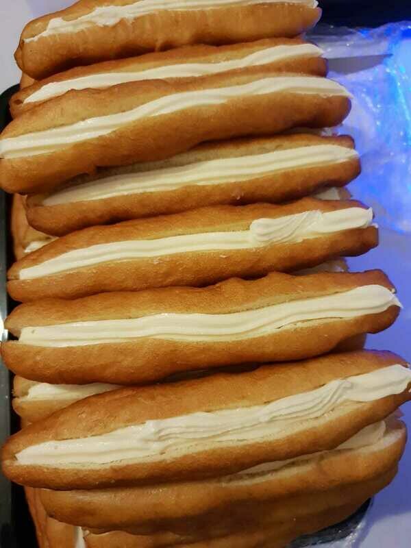 1/2 dozen cream doughnuts