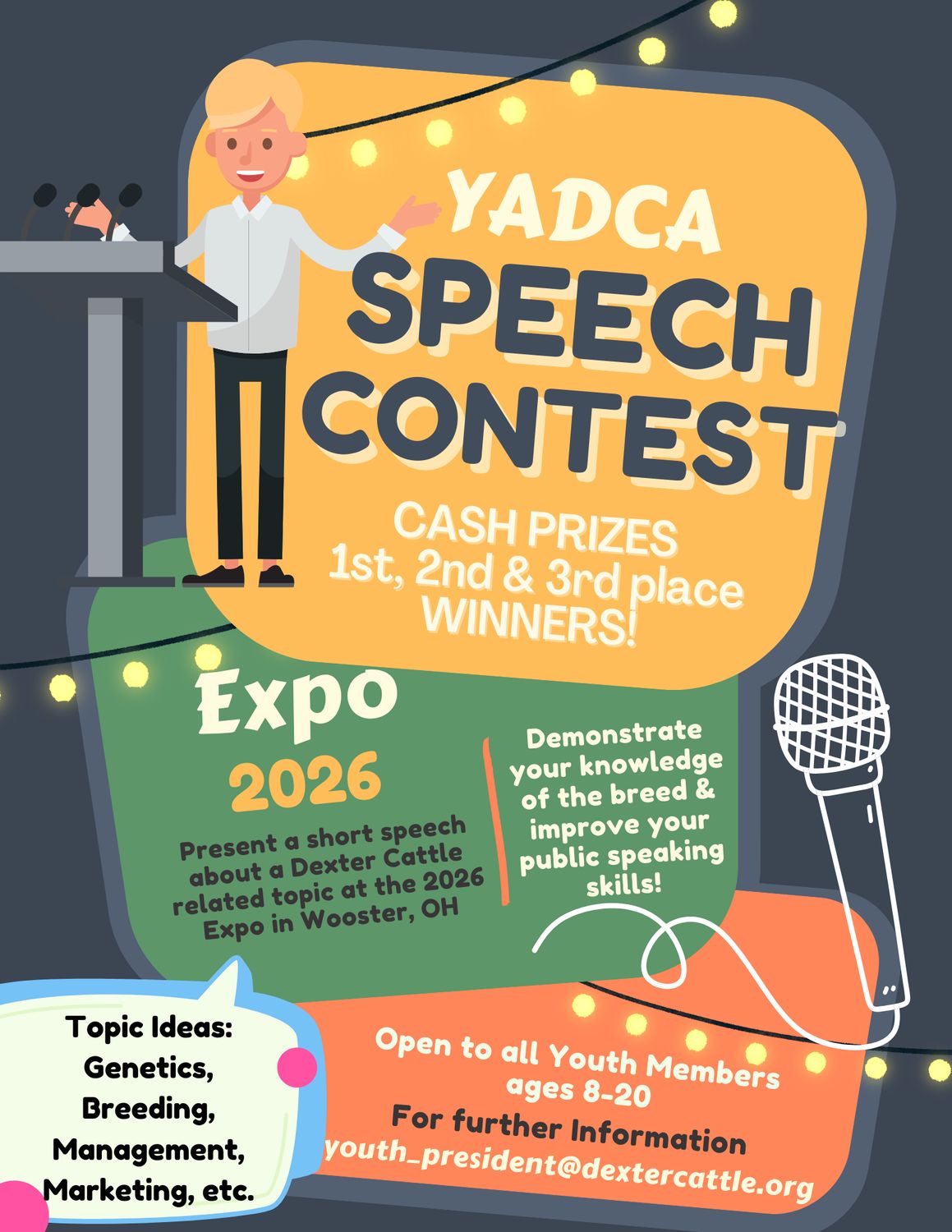 YADCA Speech Contest Sign-Up - Youth Activity