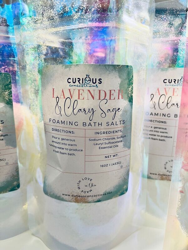 Lavender & Clary Sage Foaming Bath Salts