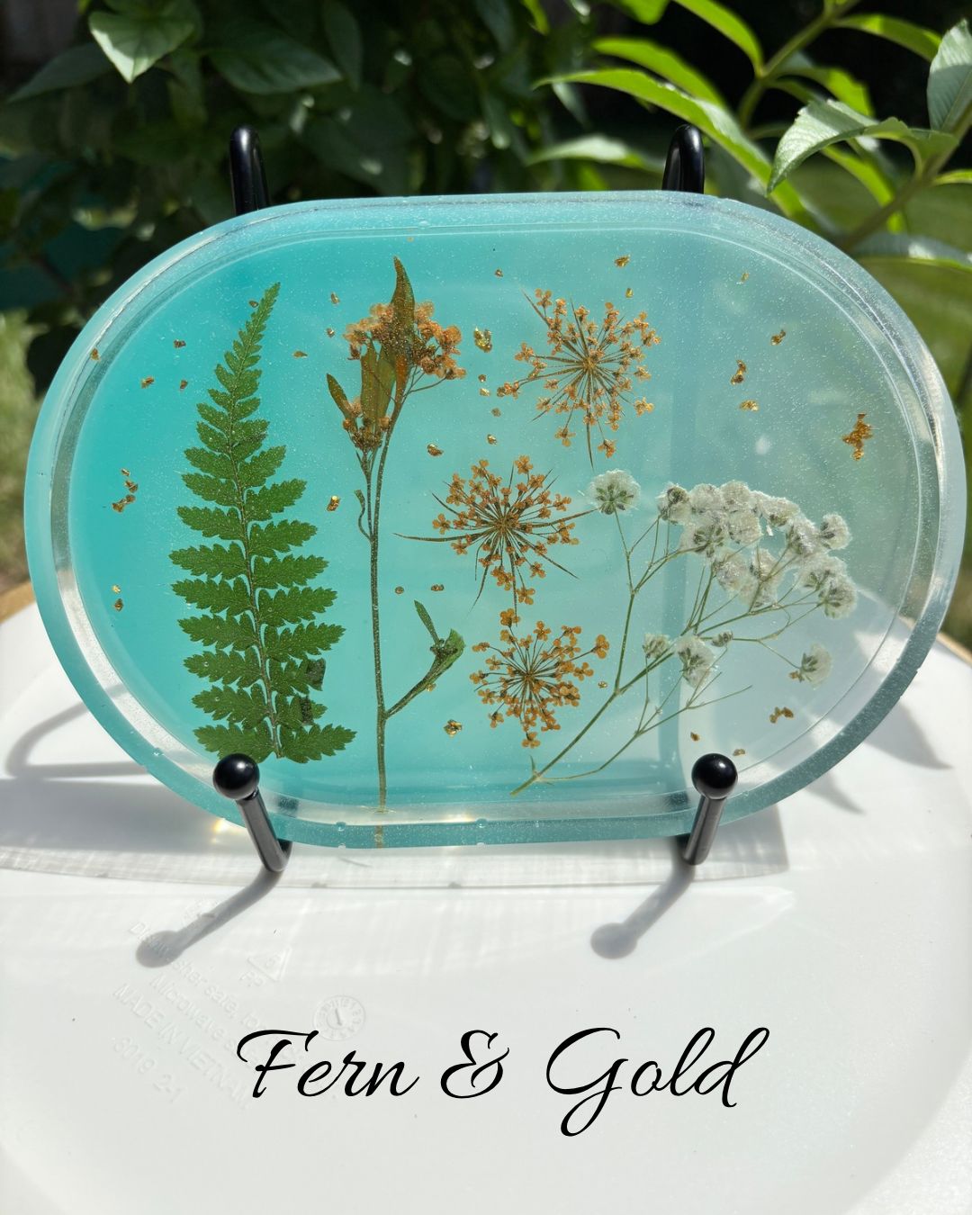 Fern & Gold Trinket Tray Fern & Gold Trinket Tray
