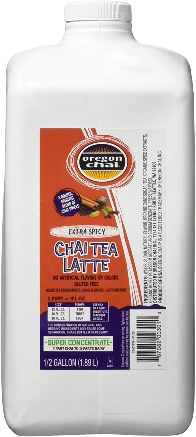 Oregon Chai Super Concentrate - Extra Spicy - 64 oz