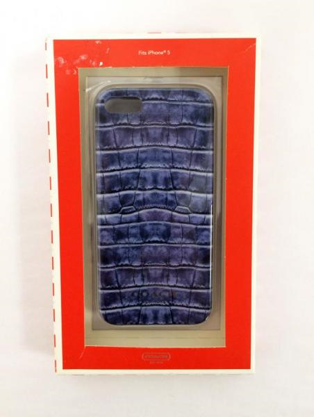 Coach BLK Croc PRint TPU IPN5 C Phone Case
