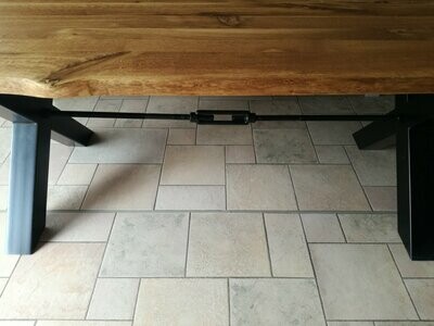 1 SET Tischuntergestell " X " 10x10 cm " Stahl mit Verbinder