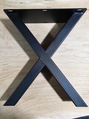 1 SET Tischuntergestell " X "schwarz " Stahl, Bank, Couchtisch