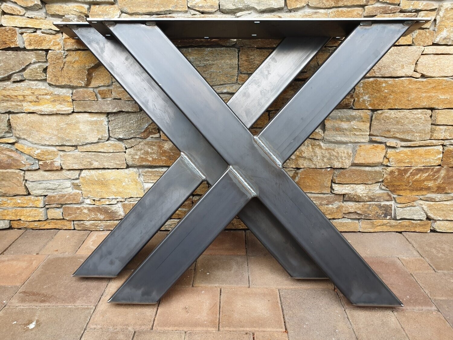 QUALITÄTS Produkt 1 SET Tischuntergestell " X " 10 x 10  Stahl