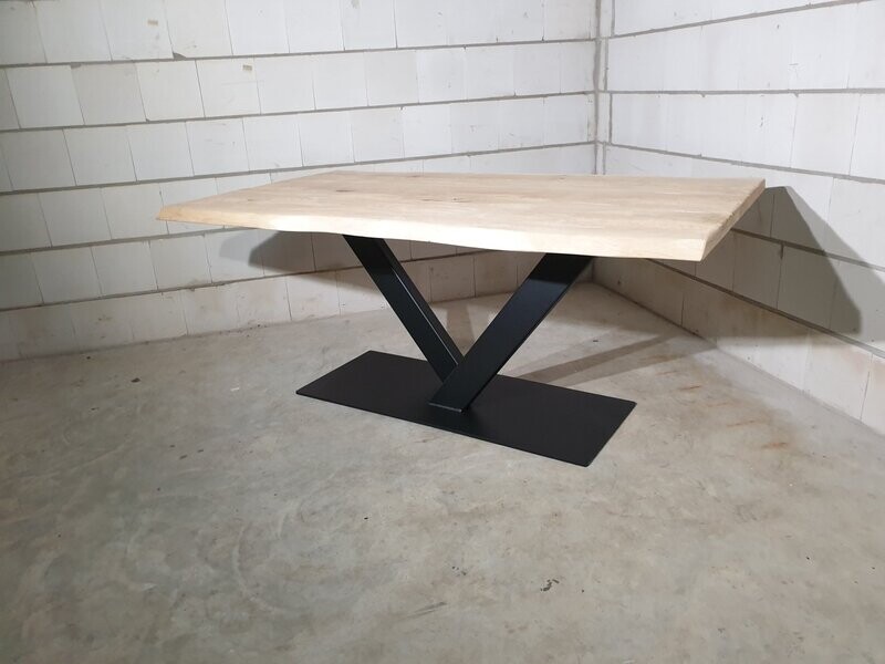 QUALITÄTS Produkt Tischgestell Modell  "V" Mittel Rohstahl 100x40 cm
